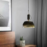 Load image into Gallery viewer, Mid century Retro Green Brown Glass Pendant Light 