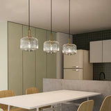 Load image into Gallery viewer, Clear Glass Pendant Light Shade With Brass Fitting 