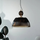 Load image into Gallery viewer, Mid century Retro Green Brown Glass Pendant Light 