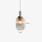 Load image into Gallery viewer, Clear Glass Pendant Light Shade With Brass Fitting 