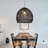 Load image into Gallery viewer, Basket Rattan Woven Pendant Light Shades Black