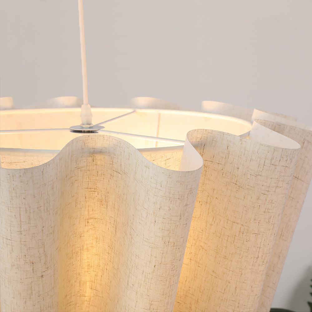 Demolights Pendant Lampshade Nordic Linen Pleated Pendant Lights Fabric ...