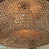 Load image into Gallery viewer, Vintage Pendant Light Rattan Drum Lampshade