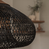 Load image into Gallery viewer, Vintage Pendant Light Rattan Drum Lampshade