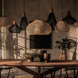 Load image into Gallery viewer, Vintage Pendant Light Rattan Drum Lampshade