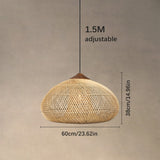 Load image into Gallery viewer, Vintage Pendant Light Rattan Drum Lampshade