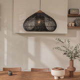 Load image into Gallery viewer, Vintage Pendant Light Rattan Drum Lampshade