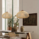 Load image into Gallery viewer, Vintage Pendant Light Rattan Drum Lampshade