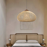 Load image into Gallery viewer, Vintage Pendant Light Rattan Drum Lampshade