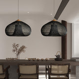 Load image into Gallery viewer, Vintage Pendant Light Rattan Drum Lampshade
