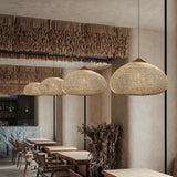 Load image into Gallery viewer, Vintage Pendant Light Rattan Drum Lampshade