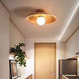 Load image into Gallery viewer, Flush Mount Solid Wooden Ceiling Light