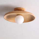 Load image into Gallery viewer, Flush Mount Solid Wooden Ceiling Light