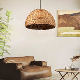 Load image into Gallery viewer, Retro Semicircle Straw Rattan Dining Room Hanging Lampshade