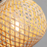 Load image into Gallery viewer, Minimal Bamboo Woven Kitchen Island Hanging Lamp
