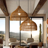 Load image into Gallery viewer, Simple Hand-woven Rattan Pendant Light Dining Room Kitchen Hanging Lamp