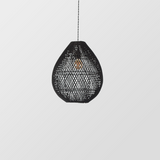 Load image into Gallery viewer, Classic Farmhouse Black Rattan Handwoven Pendant Light