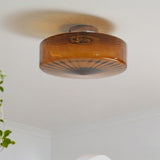 Load image into Gallery viewer, Amber Ceiling Light with Glass Shade for Bedroom