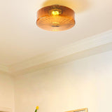 Load image into Gallery viewer, Amber Ceiling Light with Glass Shade for Bedroom