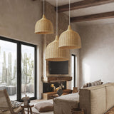 Load image into Gallery viewer, Bohemian Pendant Lampshade Rattan Woven Pendant Light