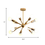 Load image into Gallery viewer, Metal Starburst Chandelier Light Modernist 6 Lights