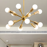 Load image into Gallery viewer, Metal Starburst Chandelier Light Modernist 6 Lights