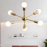 Load image into Gallery viewer, Metal Starburst Chandelier Light Modernist 6 Lights