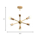 Load image into Gallery viewer, Metal Starburst Chandelier Light Modernist 6 Lights