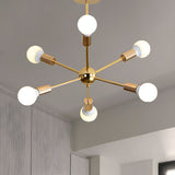Load image into Gallery viewer, Metal Starburst Chandelier Light Modernist 6 Lights