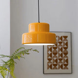 Load image into Gallery viewer, Modern Style Cylindrical Shade Metal Hanging Light in Orange