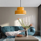 Load image into Gallery viewer, Modern Style Cylindrical Shade Metal Hanging Light in Orange