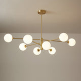 Load image into Gallery viewer, 6-Light Brass Sputnik Chandelier