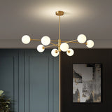 Load image into Gallery viewer, 6-Light Brass Sputnik Chandelier