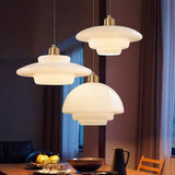 Load image into Gallery viewer, Mid Century Style Milk White Glass Pendant Light