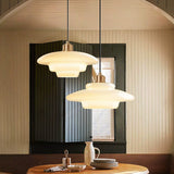 Load image into Gallery viewer, Mid Century Style Milk White Glass Pendant Light