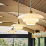 Load image into Gallery viewer, Mid Century Style Milk White Glass Pendant Light