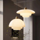 Load image into Gallery viewer, Mid Century Style Milk White Glass Pendant Light