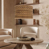 Load image into Gallery viewer, Montecito Drum Shape Rattan Pendant Light for Kitchen Islands