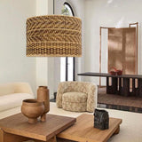 Load image into Gallery viewer, Montecito Drum Shape Rattan Pendant Light for Kitchen Islands