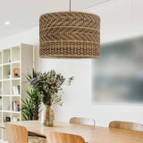 Load image into Gallery viewer, Montecito Drum Shape Rattan Pendant Light for Kitchen Islands