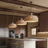Load image into Gallery viewer, Retro Rattan Japanese Handwoven Restaurant Chandelier