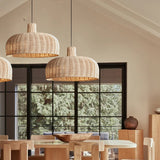 Load image into Gallery viewer, Retro Rattan Japanese Handwoven Restaurant Chandelier