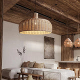 Load image into Gallery viewer, Retro Rattan Japanese Handwoven Restaurant Chandelier