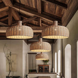 Load image into Gallery viewer, Retro Rattan Japanese Handwoven Restaurant Chandelier