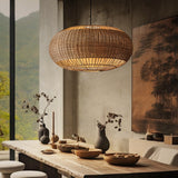 Load image into Gallery viewer, Rattan chandelier retro Japanese style wabi-sabi style bamboo pendant light