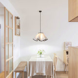 Load image into Gallery viewer, Fabric Vintage Style Pendant Light Art Petal Chandelier Cream Style Bedroom Bedside Hanging Lamp