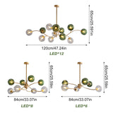 Load image into Gallery viewer, Glass Magic Bean Molecular Creative Branch Arm  Chandelier