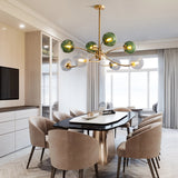 Load image into Gallery viewer, Glass Magic Bean Molecular Creative Branch Arm  Chandelier