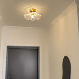 Load image into Gallery viewer, Vintage Gold Glass Flower Living Room Ceiling Light for Hallway