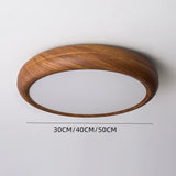 Load image into Gallery viewer, Wood Grain Round Living Room Ceiling Lamp